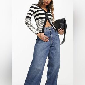 Asos black striped cardigan